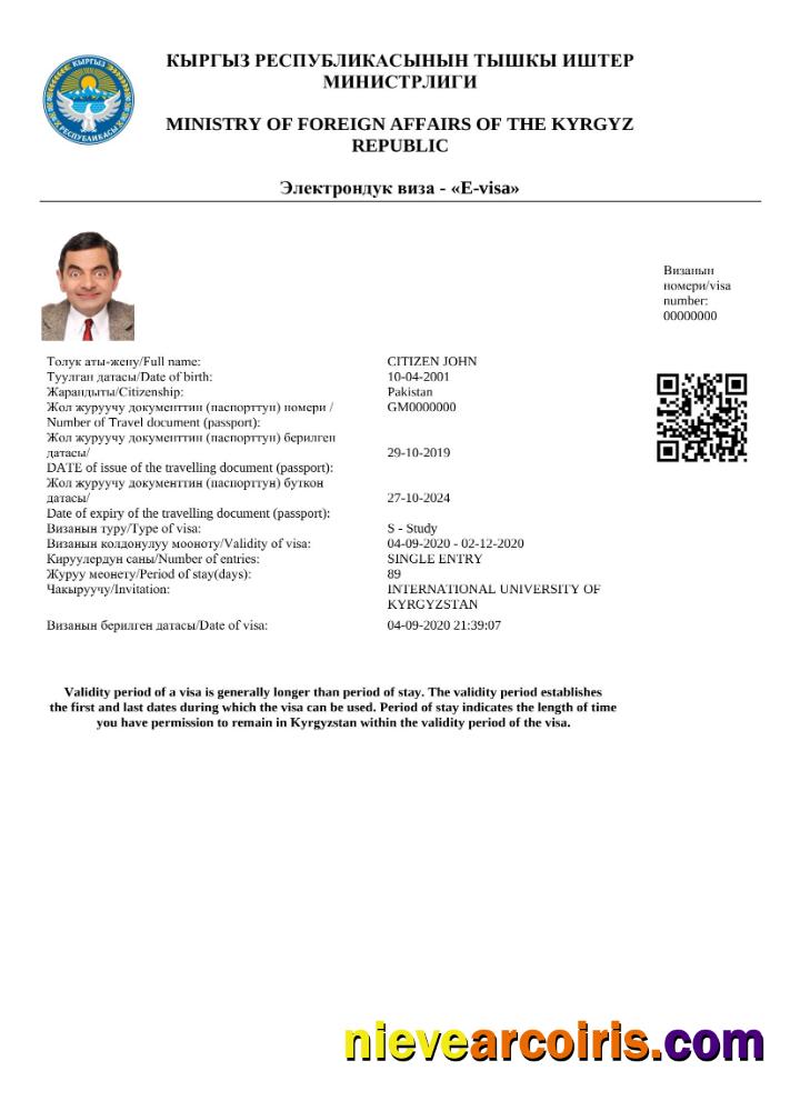 Kyrgystan e-visa
